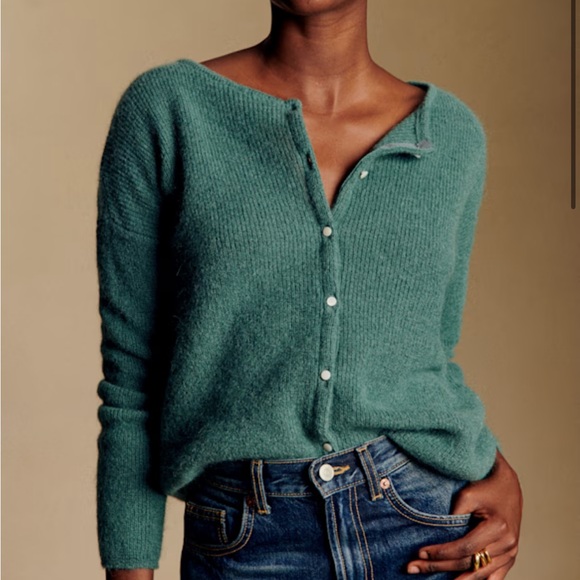 Sezane Sweaters - Sézane Gaspard Cardigan Sage - Size S